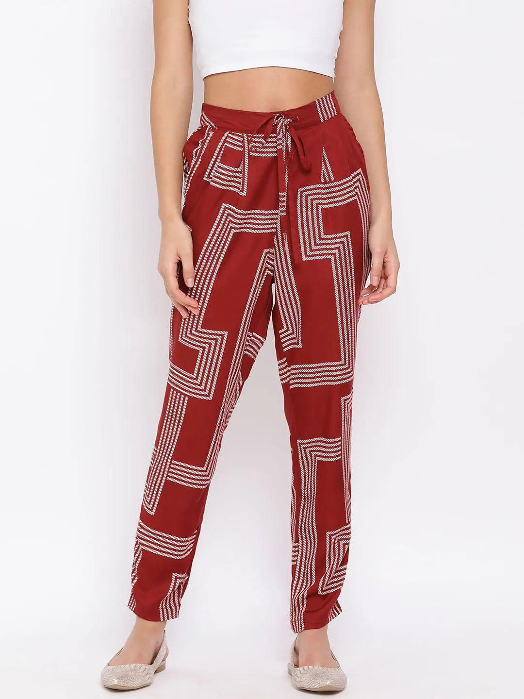 Red Direction Women Pant Casual Sweatpants Style