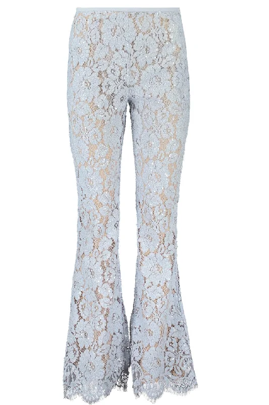 Paillette Lace Flare Pant - Cloud Fashionable Track Pants