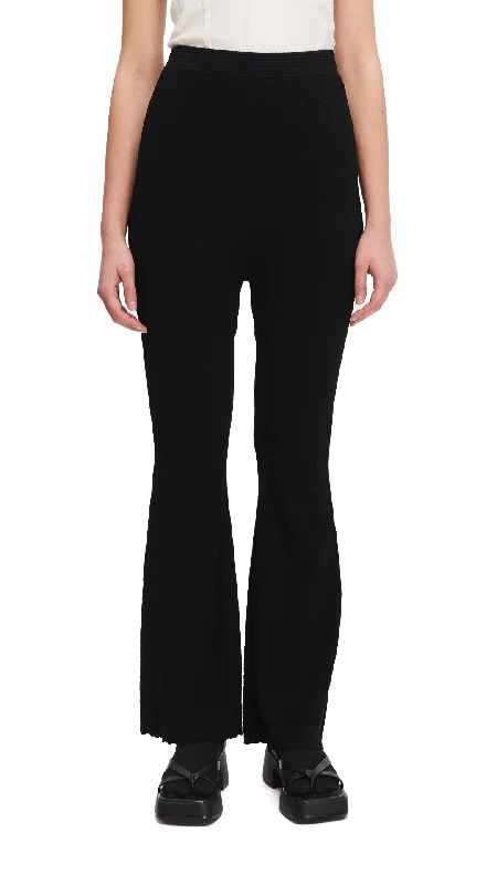 Knitted Boot-cut Pants Trendy Work Pants