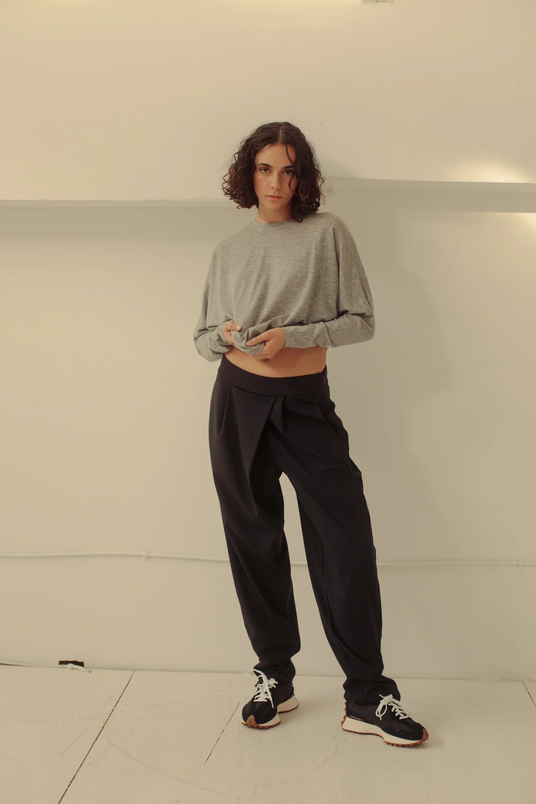 Galvan Asymmetrical Pant Elegant Palazzo Trousers