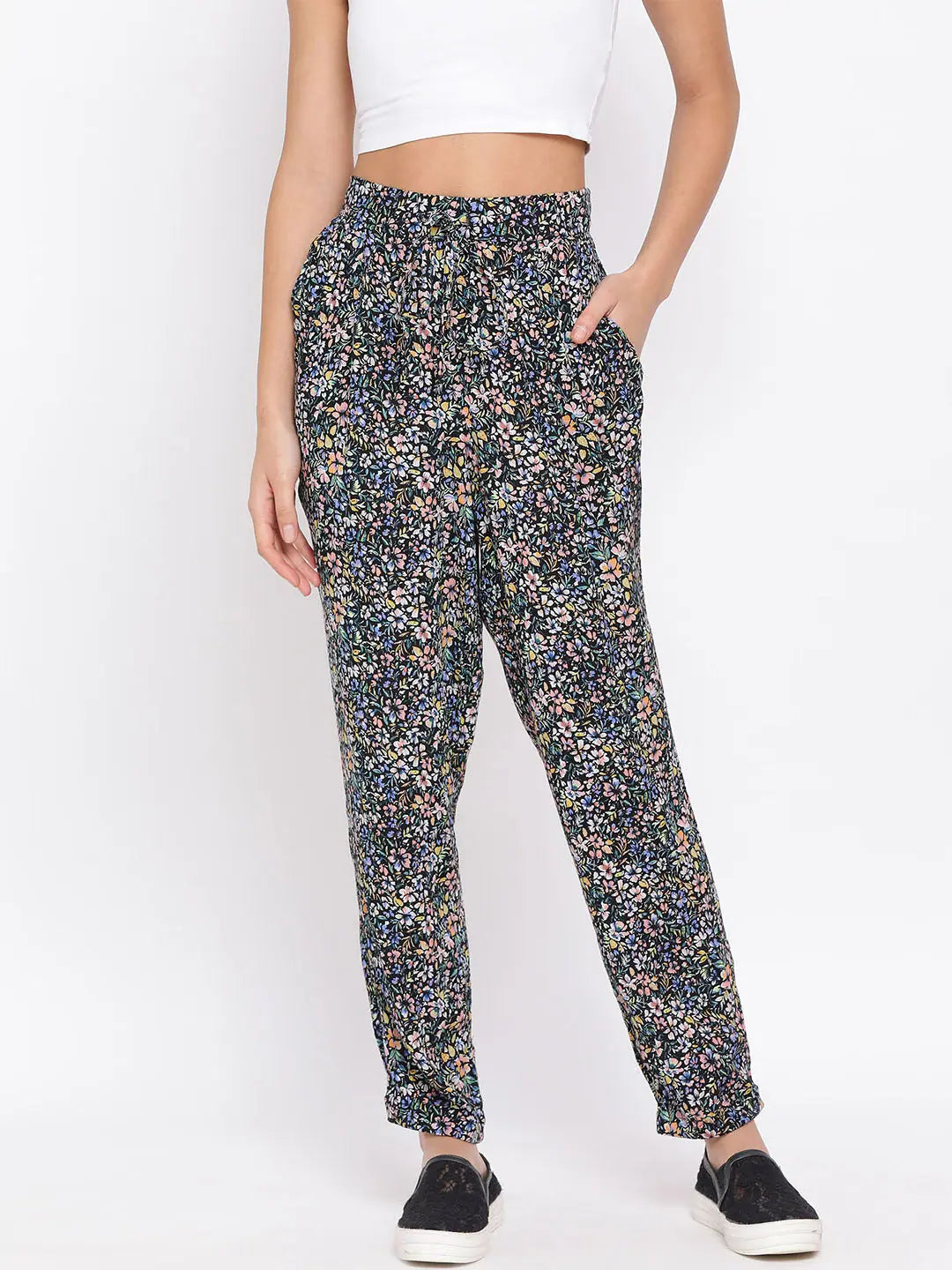 Floral Bertha Women Pant Elegant Trouser Pants