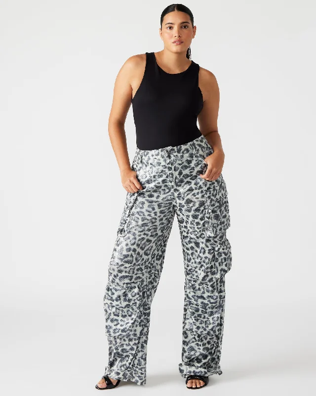 DUO SEQUIN PANT LEOPARD Chic Wool Trousers