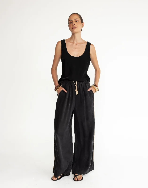 Rey Pants (Black) Casual Wide Pants