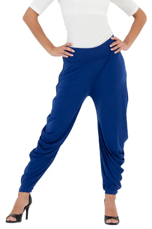 Harem Tango Pants With Gathers Chic Slim Fit Pants