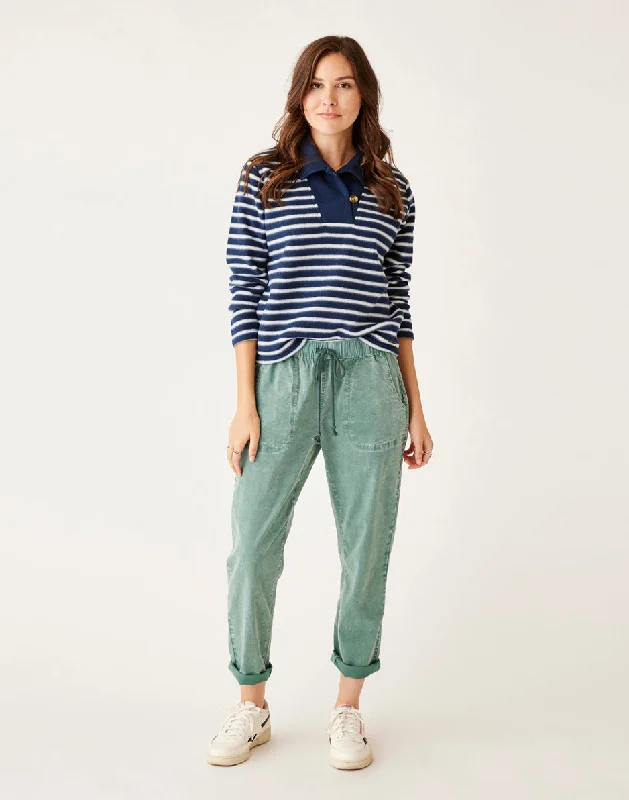 Zoe Twill Pant: Forest Fashionable Sporty Pants