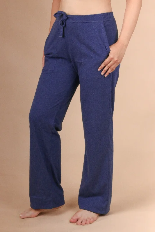 Women's Drawstring Pants with Patch Pockets Fashionable Button-Up Pants