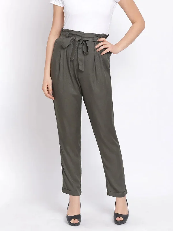 Khaki Mellow Women Pant Classic Flared Pants