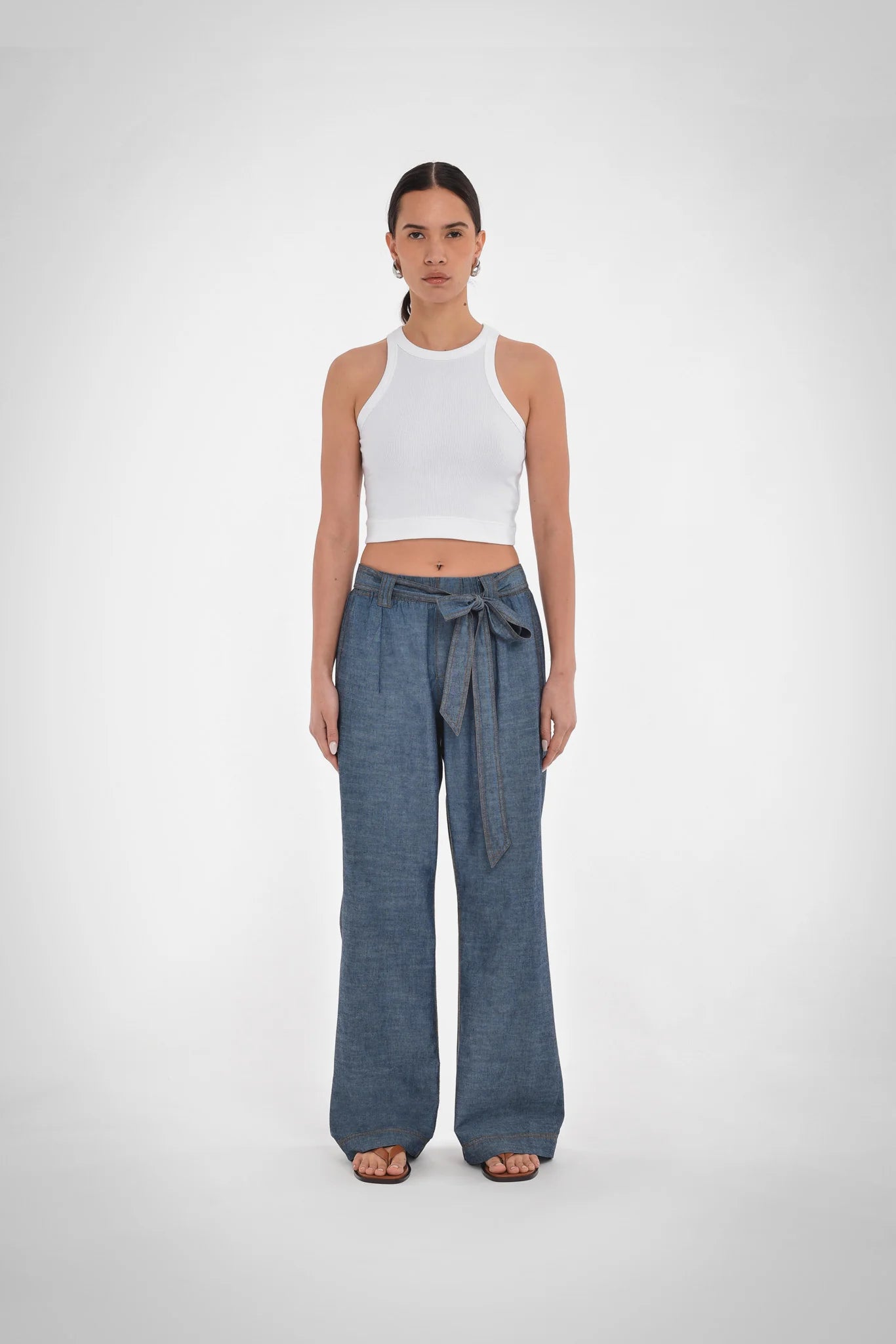 Greer Belted Pant Slim Fit Casual Pants