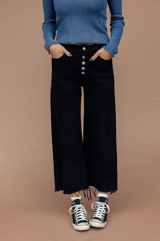 Oscar High Rise Crop Wide Leg Pants Formal Stretch Pants