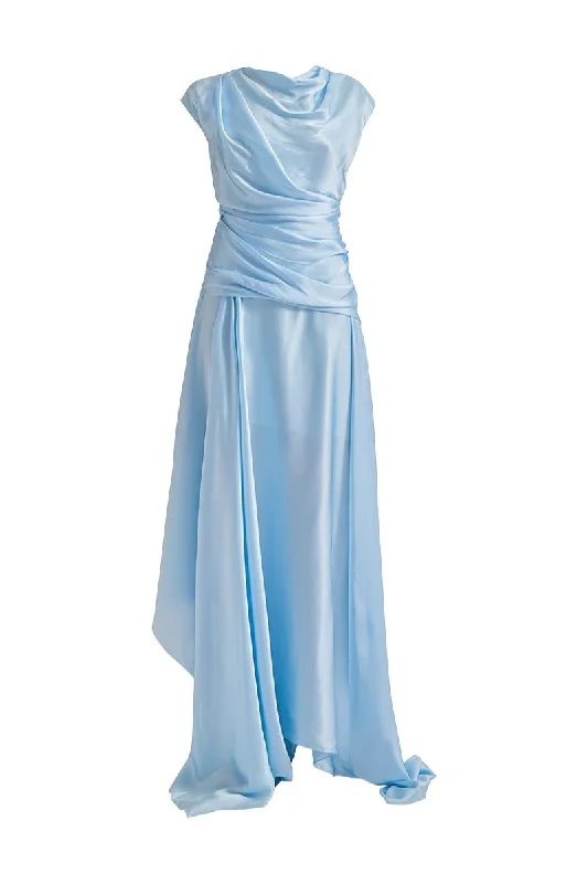 AZURA BABY BLUE MAXI DRESS Comfortable Casual Maxi Dress