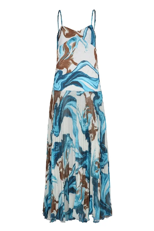 BRISA OLAS VERDE MAXI DRESS Stylish V-Neck Maxi Dress