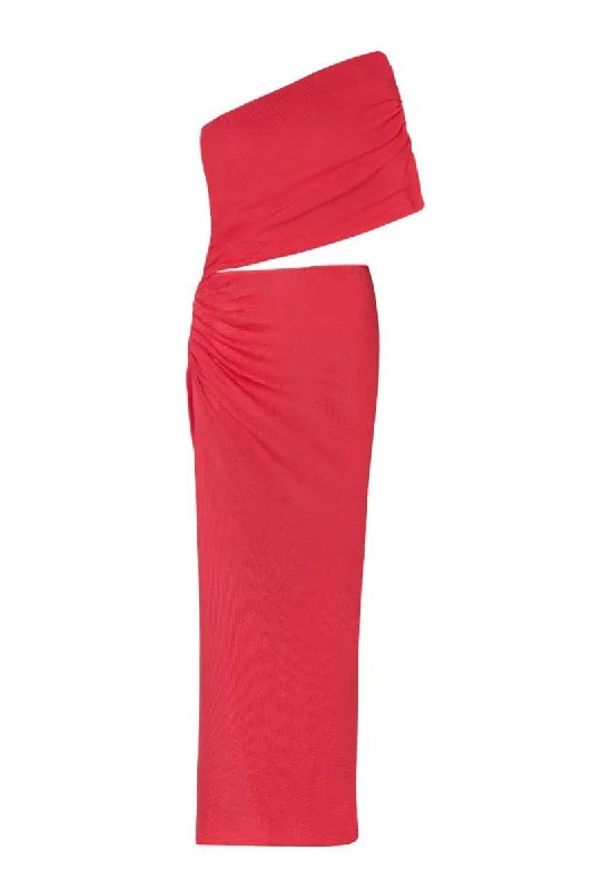 DELFINA ROSABELLA CUT-OUT MAXI DRESS Classic V-Neck Maxi Dress