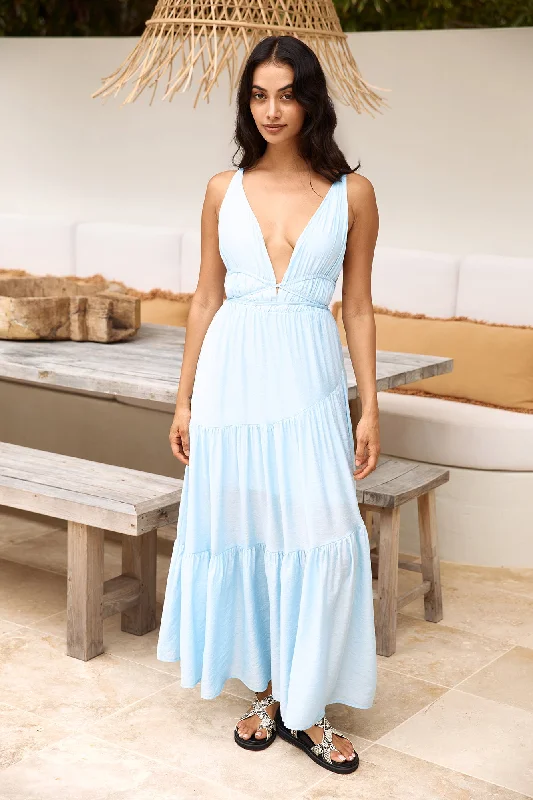 Pure Delights Maxi Dress Blue Chic Summer Maxi Dress