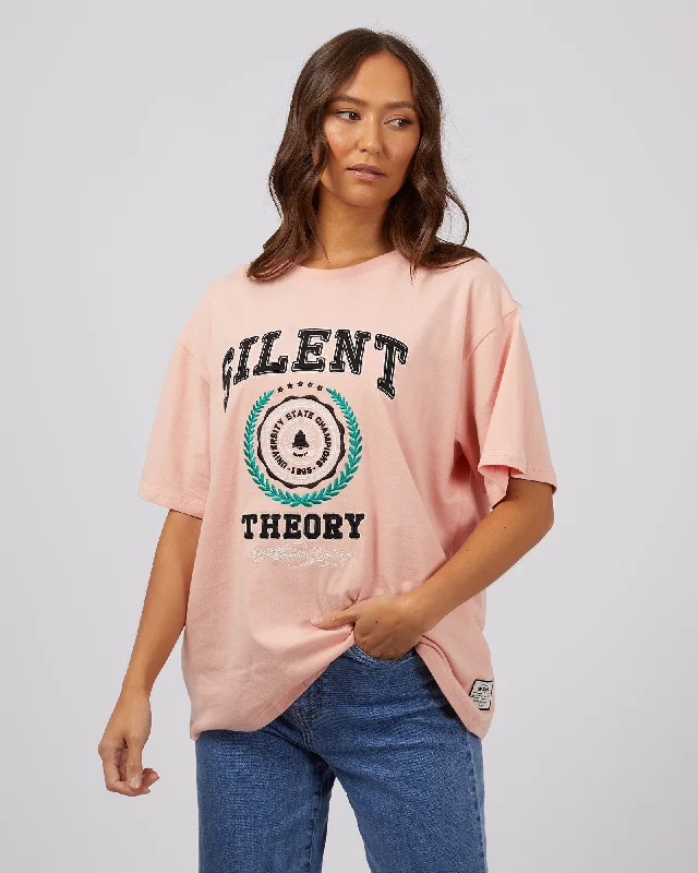 A Team Tee Pale Pink Print Jacquard Patchwork