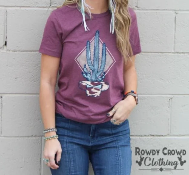 Cowboy Cactus Tee Lace Blend Ribbed Blend Corduroy Blend