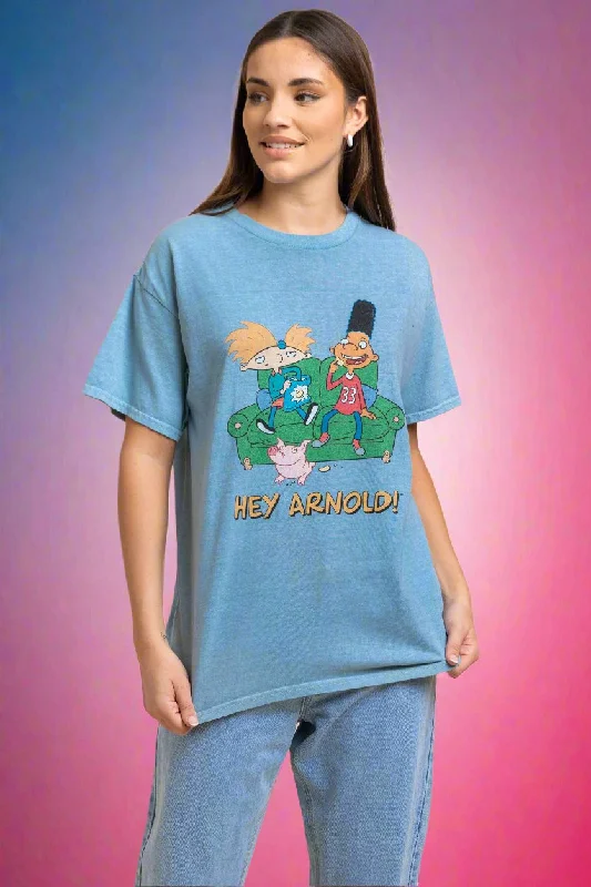 Daisy Street Hey Arnold Tyler Tee Mesh Canvas Denim