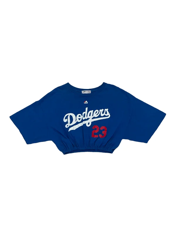 Dodgers Cropped T-Shirt Gonzalez 23 Polka Dot Checkered Tartan