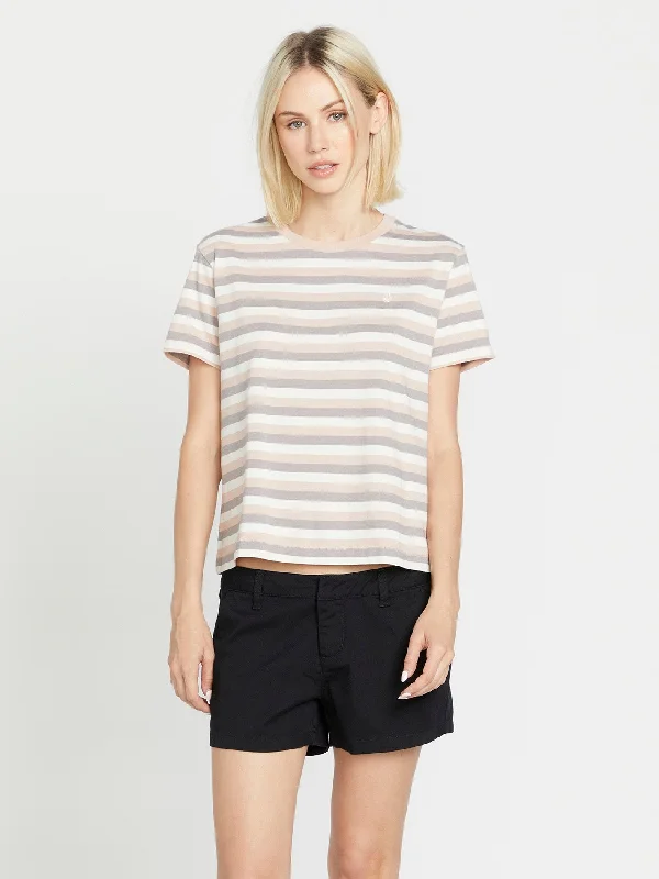 Halite Stripe Short Sleeve Shirt - Dusty Rose Houndstooth Herringbone Solid