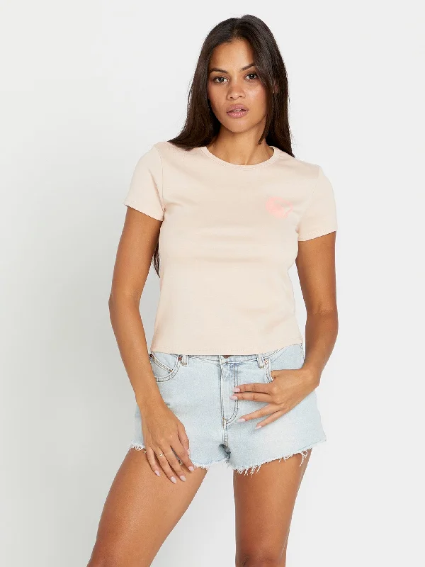 Have A Clue Tee - Dusty Rose Beaded Sequined Faux Fur