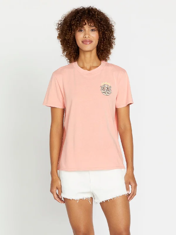 Lock It Up Tee - Reef Pink Collared T-Shirt Boat Neck A-Line