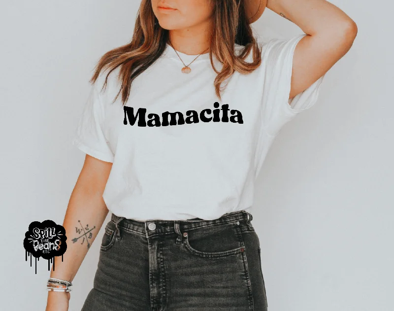 Mamacita Adult Shirt Zippered Front Buttoned Front Snap Front