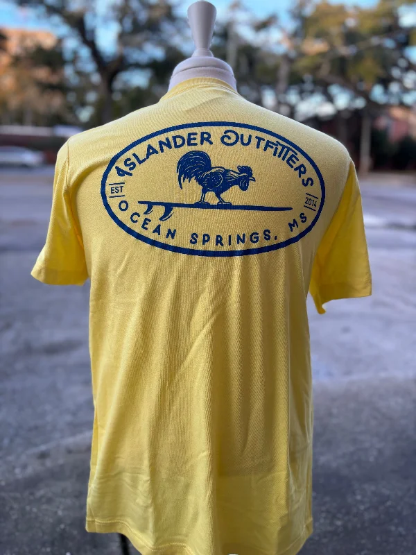 Islander Surf Rooster Tee Front Pockets Side Pockets Patch Pockets