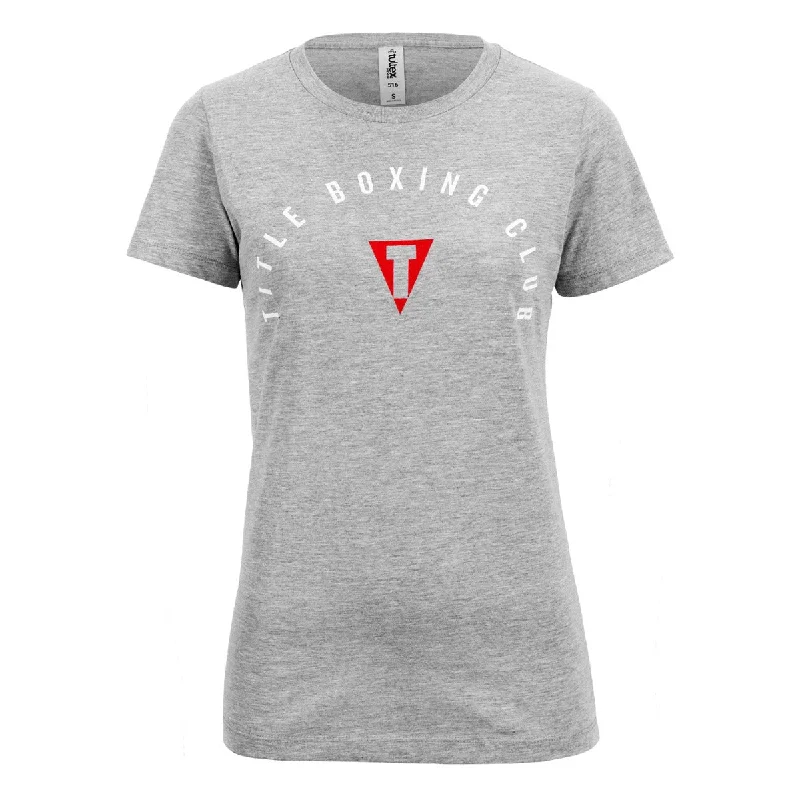 TITLE Boxing Club Arch Logo Women's Tee Rayon Velvet Corduroy