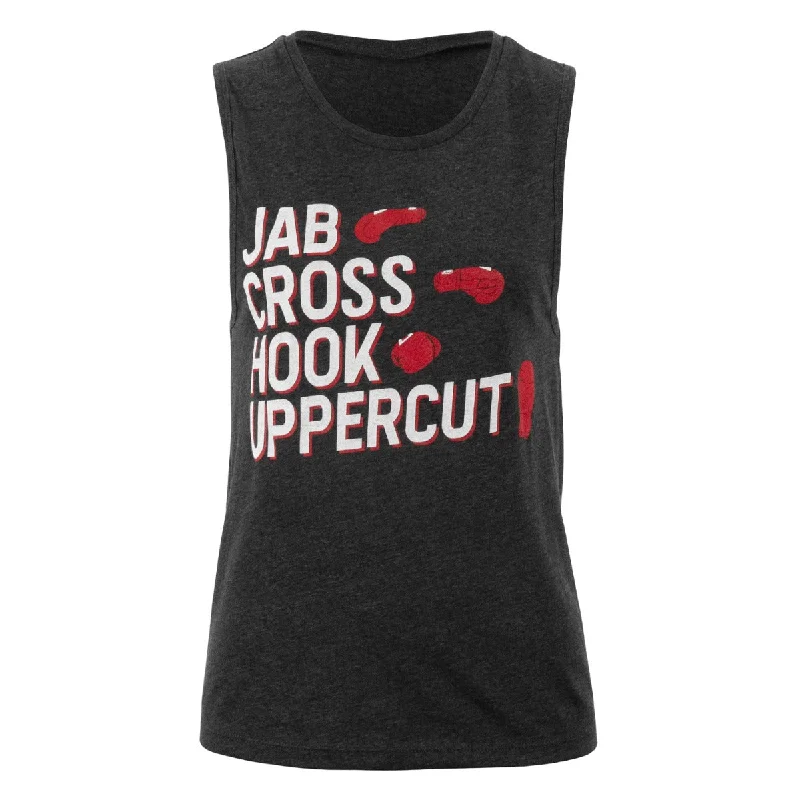 TITLE Boxing Jab Cross Women's Muscle Tee Iron Safe Non-Iron Wrinkle Free