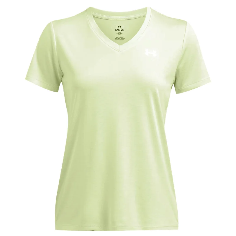 Under Armour Tech V-Neck Twist Training Tee - Womens - Retro Green/White Cozy Warm Stylish