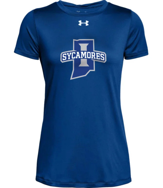 Women's New Sycamores Under Armour® Short-Sleeve Tech Tee Silk Blend Satin Velvet