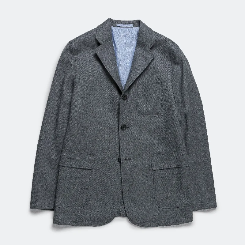 3B Jacket Flannel - Grey Cotton Jacket Linen Jacket Terry Jacket