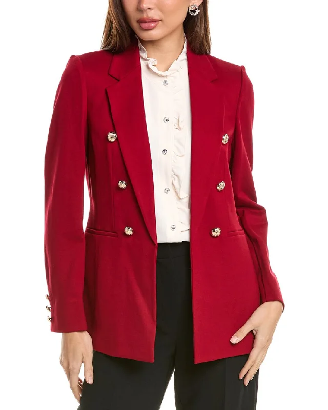 Anne Klein Double-Breasted Jacket Tiered Jacket Buttoned Jacket Zippered Jacket