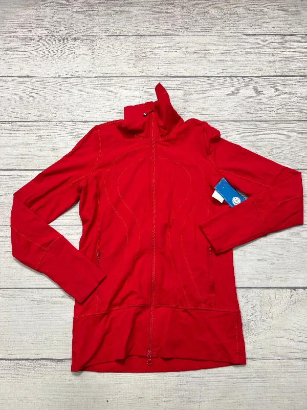 Athletic Jacket By Lululemon In Red, Size: M Nylon Jacket Polyester Jacket Spandex Jacket