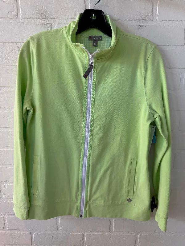 Athletic Jacket By Talbots In Green, Size: Mp Tailored Jacket Straight Jacket A-Line Jacket