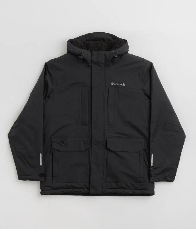 Columbia Landroamer Sherpa Lined Jacket - Black A-Line Jacket Boat Neck Shawl Collar