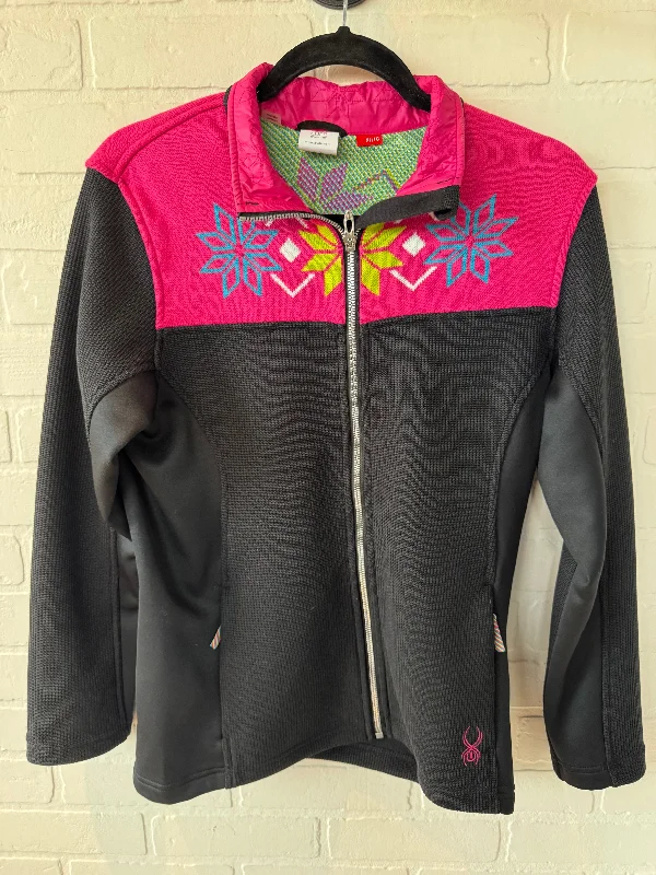 Jacket Fleece By Spyder In Black & Pink, Size: Xl Anorak Shell Jacket Lightweight Jacket