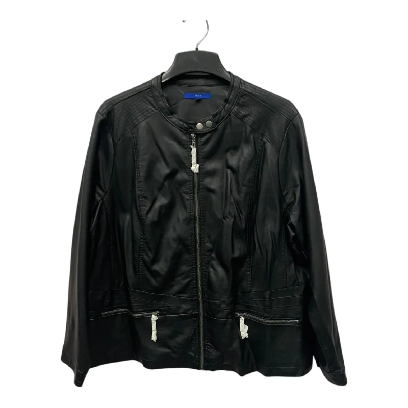 Jacket Other By Apt 9 In Black, Size:3X Toggled Jacket Drawstring Jacket Belted Jacket