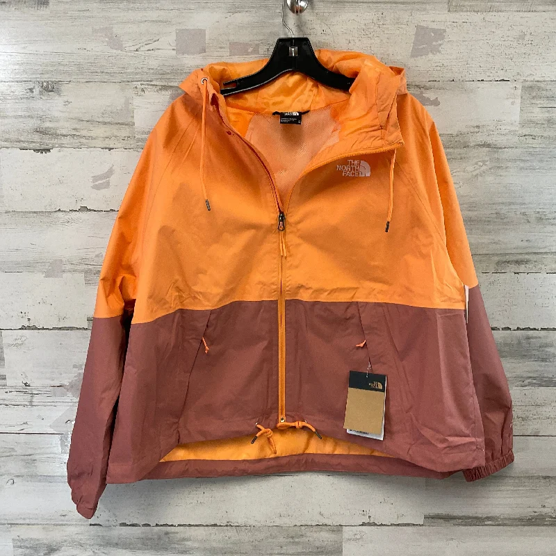 Jacket Windbreaker By The North Face In Orange, Size: 1x Belted Jacket Elasticated Jacket Padded Jacket