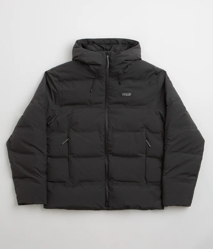 Patagonia Jackson Glacier Down Jacket - Black Zip Front Button Front Snap Front