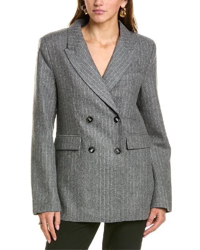 Sophie Rue Roen Wool-Blend Suit Jacket Print Jacket Jacquard Jacket Embroidered Jacket