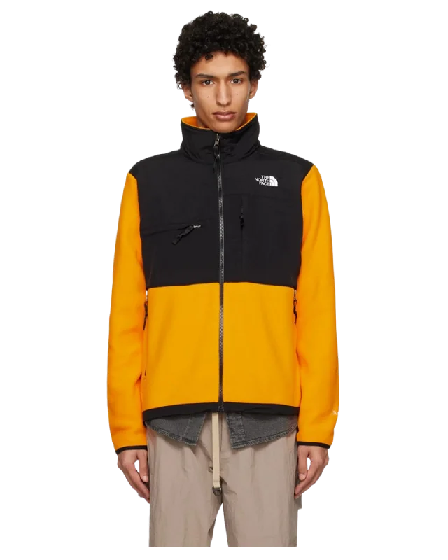 The North Face Men's Denali Jacket - Cone Orange Zip Front Button Front Snap Front