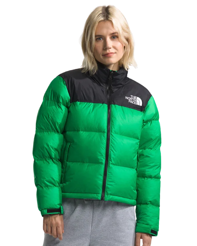 The North Face Women's 1996 Retro Nuptse Jacket  - Optic Emerald Wool Jacket Cashmere Jacket Tweed Jacket