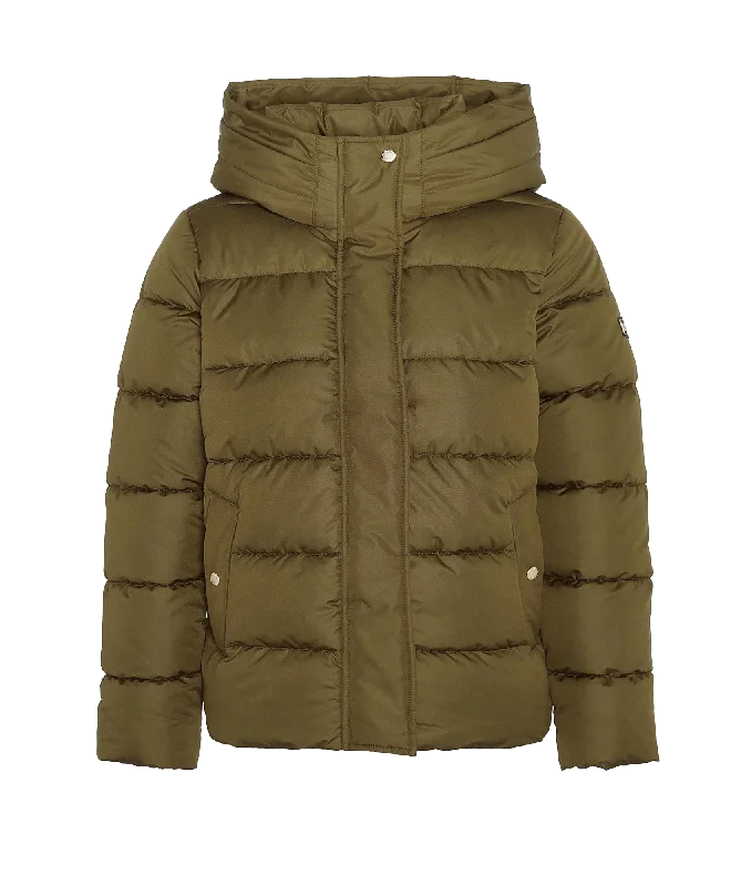 Barron Puffer Jacket - Green Nylon Fabric Polyester Fabric Spandex Fabric