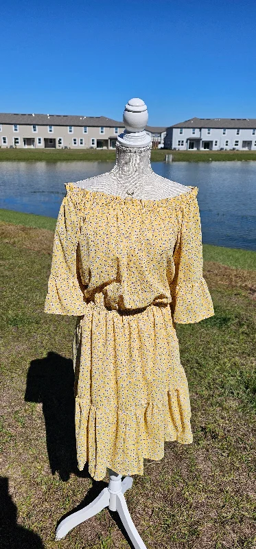 A Ray Of Sunshine Mini Dress - Dandelion Yellow - LARGE - FINAL SALE Fashionable Summer Mini Dress