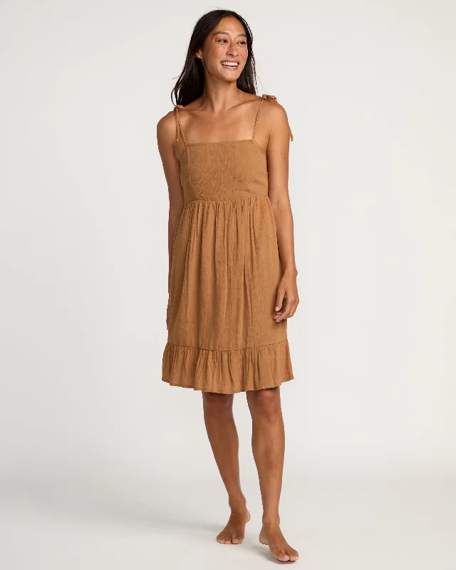 Womens Lahaina Mini Dress - Coconut Stylish Spaghetti Strap Mini Dress