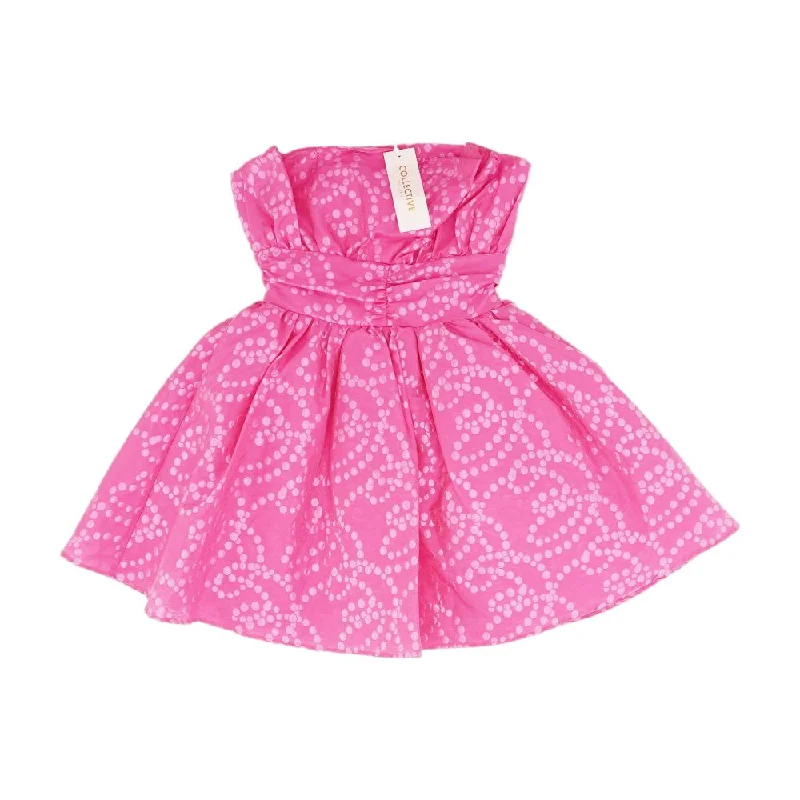 Pink Polka Dot Mini Dress Stylish Ruffle Mini Dress