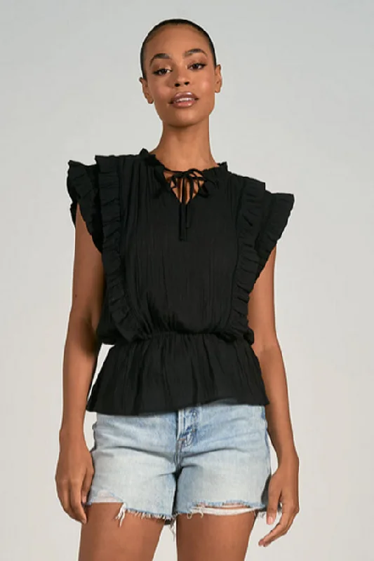 Elan Valentina Blouse Sleeveless Chiffon Blouse