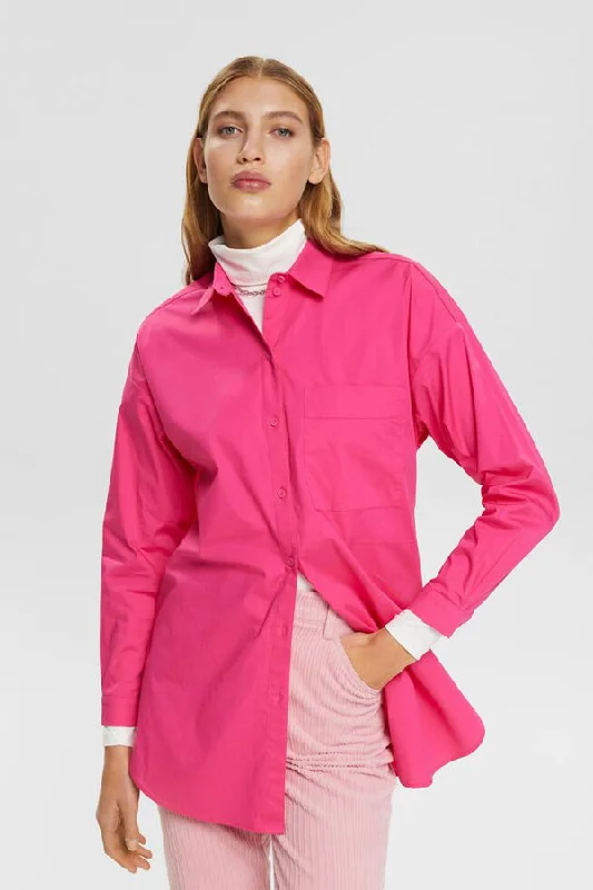 Esprit Cotton Poplin Blouse Feminine Satin Blouse