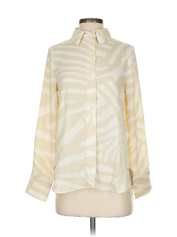 Long Sleeve Blouse Subtle Shimmer Blouse