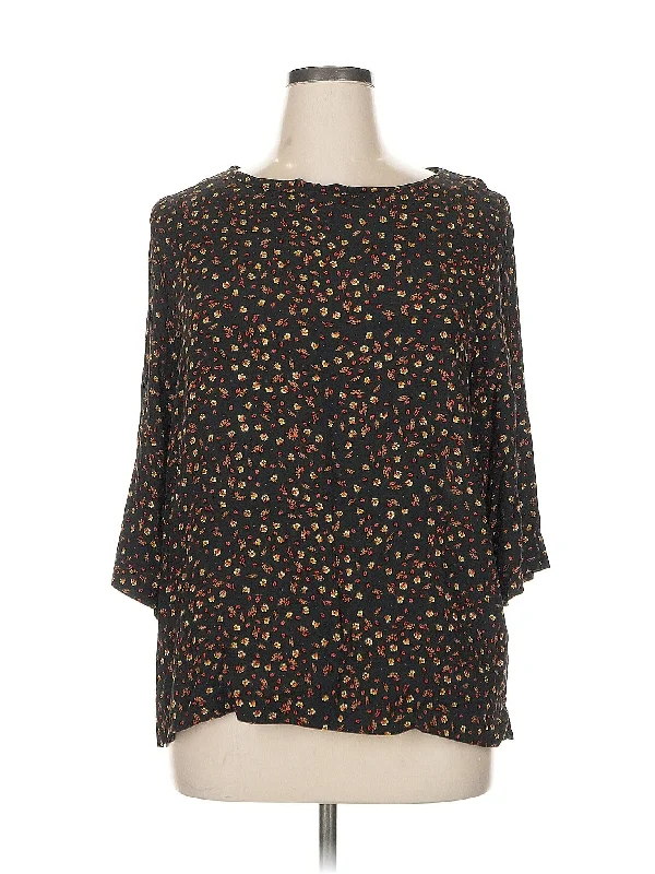 3/4 Sleeve Blouse Stylish Wrap Blouse